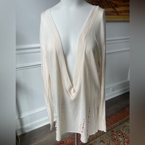 Sack's Cream V-Neck Sweater